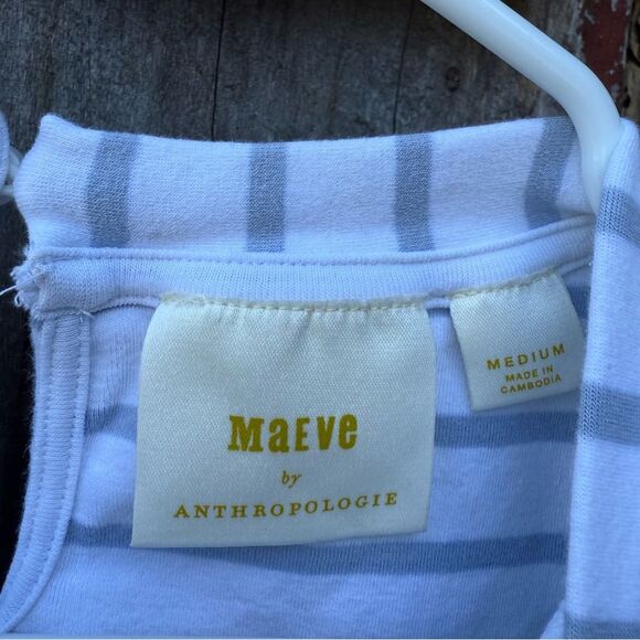 Women’s Medium Maeve by Anthropologie Striped Graphic Cropped Tank - Picture 2 of 3